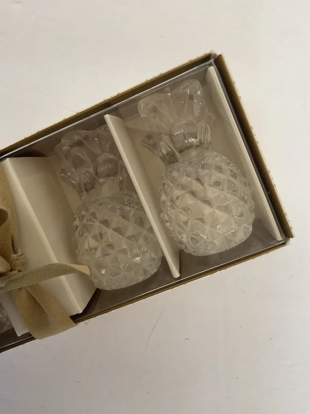 Williams Sonoma Tiny Tapers Pineapple Candleholders NWT